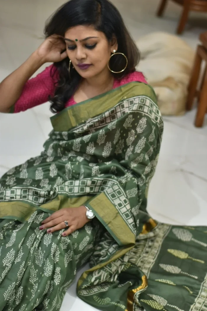 Green_Leafy_Chanderi_Block_Print_Saree_SACHGR001_gallery_2