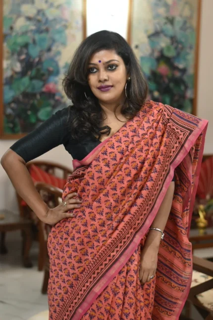 Peach_pink_chanderi_block_print_saree_SACHPE001_galiery_1
