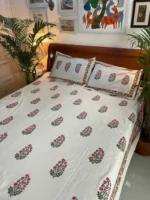 Mughal_Rose_Block_Print_Bedsheet_BDHBWT003_gallery_1