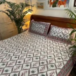Palm_And_Floral_Block_Print_Bedsheet_BDHBWT002_featured