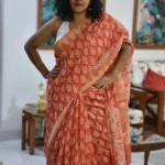 Peach_chanderi_block_print_saree_SACHPE002_featured