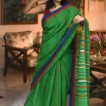 Deep_green_begumpuri_cotton_saree_SABGGR001_featured