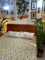Narcissus_Flower_Block_Print_Bedsheet_BDHBYL002_gallery_1